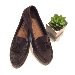 Timberland espresso leather tassel loafers flats 7